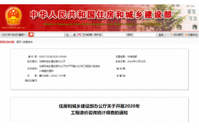 住建部办公厅关于开展2020年工程造价咨询统计调查的通知